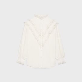 TOMBOY SHIRT IN SILK CRPE AND ACETATE - CELINE at Celine